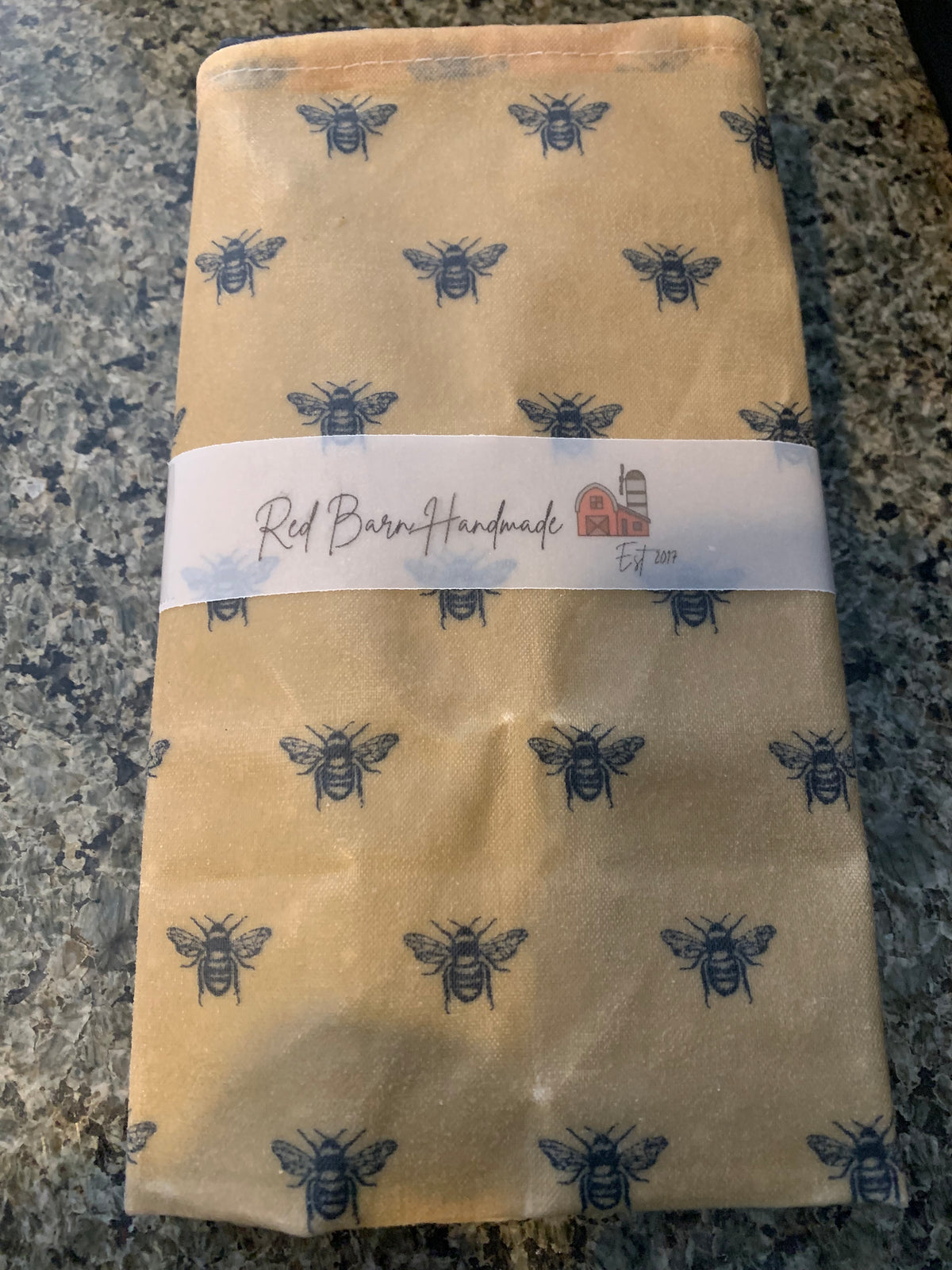 Large Beeswax Bread Bag, handmade with organic beeswax